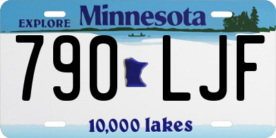 MN license plate 790LJF