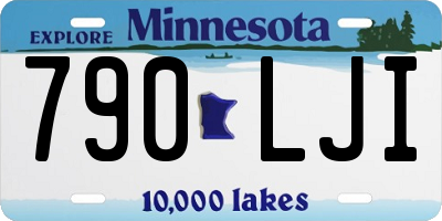 MN license plate 790LJI