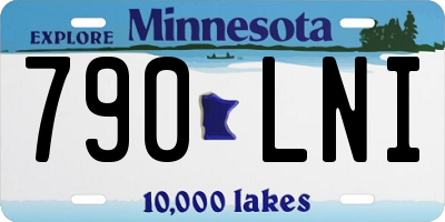 MN license plate 790LNI