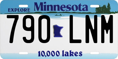 MN license plate 790LNM