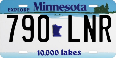MN license plate 790LNR