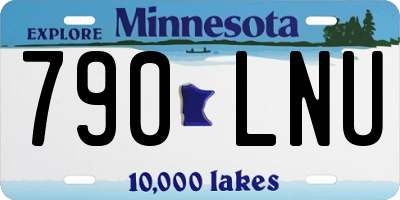 MN license plate 790LNU