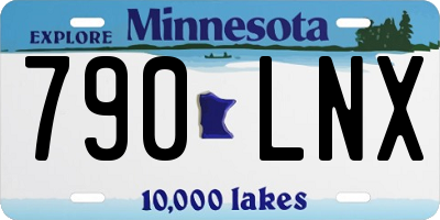 MN license plate 790LNX