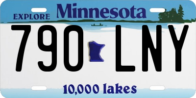 MN license plate 790LNY