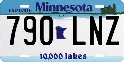 MN license plate 790LNZ