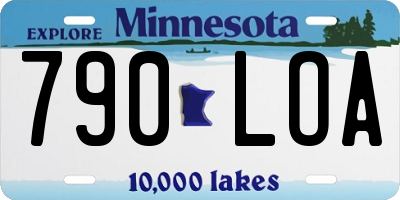 MN license plate 790LOA