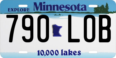 MN license plate 790LOB