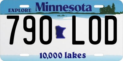 MN license plate 790LOD