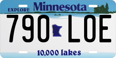 MN license plate 790LOE