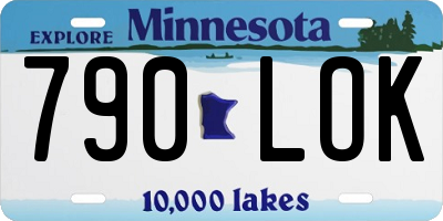 MN license plate 790LOK