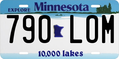 MN license plate 790LOM