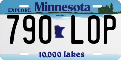 MN license plate 790LOP