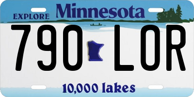 MN license plate 790LOR