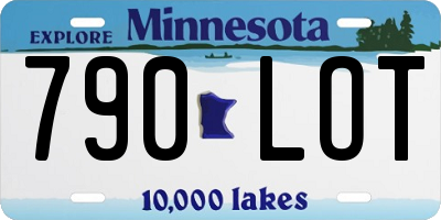 MN license plate 790LOT