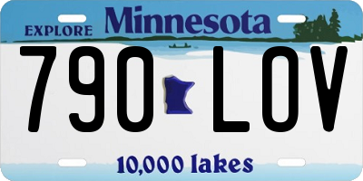 MN license plate 790LOV
