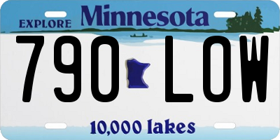 MN license plate 790LOW