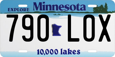 MN license plate 790LOX
