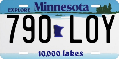 MN license plate 790LOY