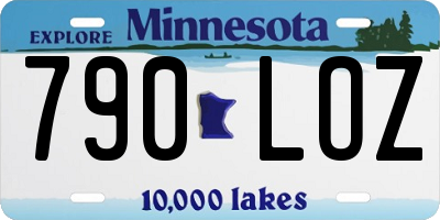 MN license plate 790LOZ
