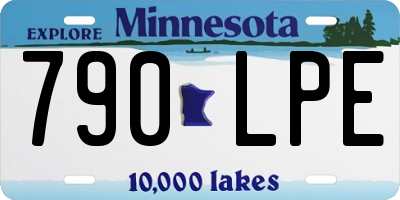 MN license plate 790LPE