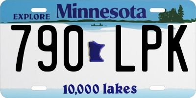MN license plate 790LPK