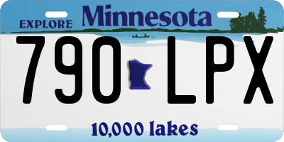MN license plate 790LPX