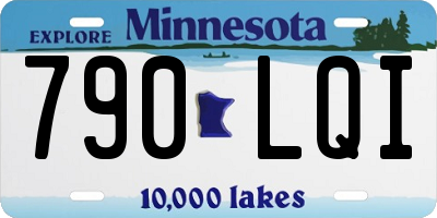 MN license plate 790LQI