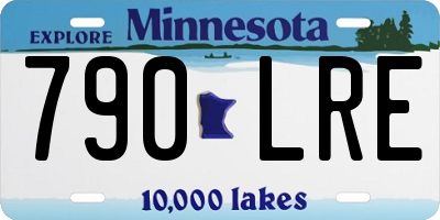 MN license plate 790LRE