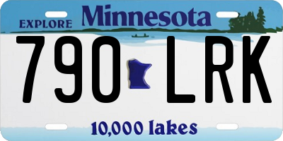 MN license plate 790LRK