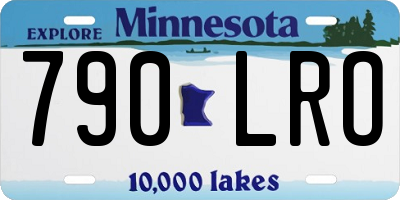 MN license plate 790LRO