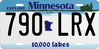 MN license plate 790LRX