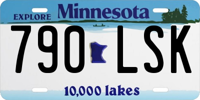 MN license plate 790LSK