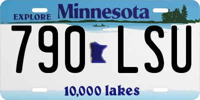 MN license plate 790LSU