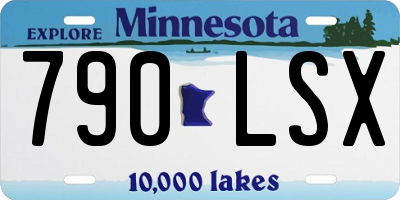 MN license plate 790LSX