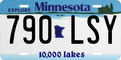 MN license plate 790LSY