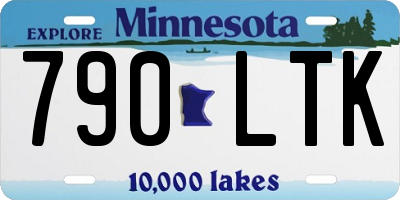 MN license plate 790LTK