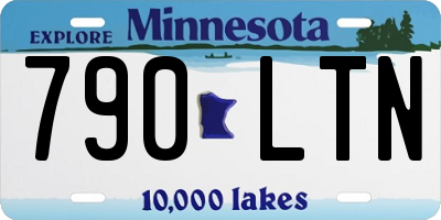 MN license plate 790LTN