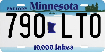 MN license plate 790LTO