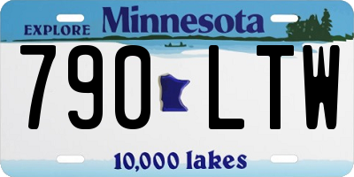MN license plate 790LTW