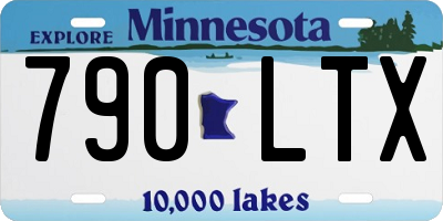 MN license plate 790LTX