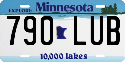 MN license plate 790LUB