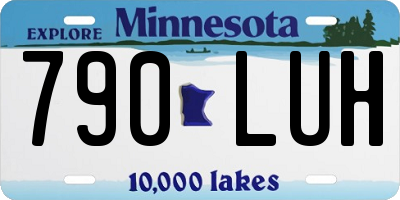 MN license plate 790LUH