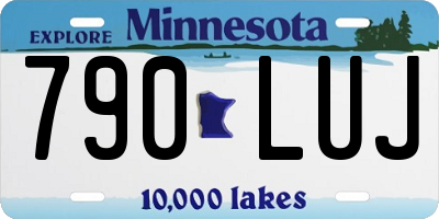 MN license plate 790LUJ