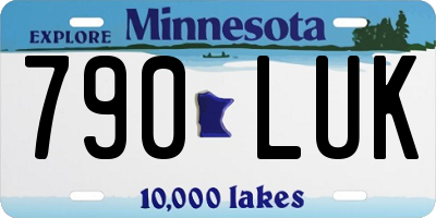 MN license plate 790LUK