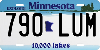 MN license plate 790LUM