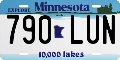 MN license plate 790LUN