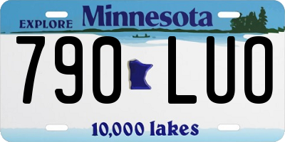 MN license plate 790LUO