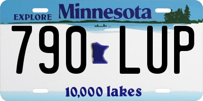 MN license plate 790LUP