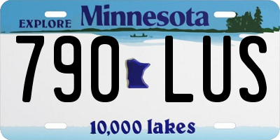 MN license plate 790LUS