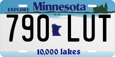 MN license plate 790LUT
